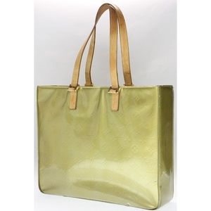 LOUIS VUITTON Green Vernis Patent Leather Columbus